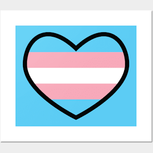 Transgender Flag Heart Posters and Art